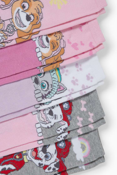 Enfants - Lot de 5 paires - Pat’ Patrouille - chaussettes à motif - rose