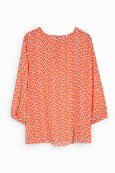 Women - Blouse - patterned - orange