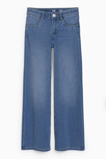 Dětské - Wide leg jeans - džíny - světle modré