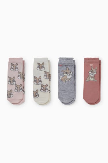 Babys - Set van 4 paar - Disney - sokken met motief - roze