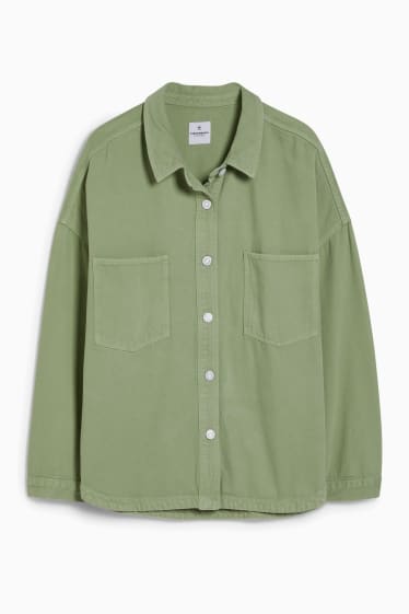 Dospívající a mladí - CLOCKHOUSE - košilová bunda - světle zelená