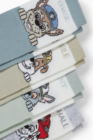 Bébés - Lot de 4 paires - Pat’ Patrouille - chaussettes pour bébé à motif - gris