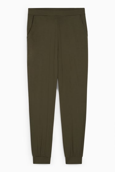 Femmes - Pantalon de jogging basique - vert foncé