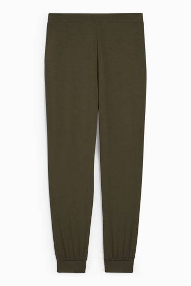Femmes - Pantalon de jogging basique - vert foncé