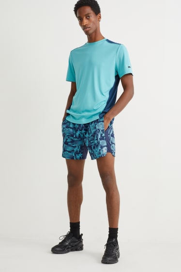 Heren - Sportshorts - blauw / donkerblauw