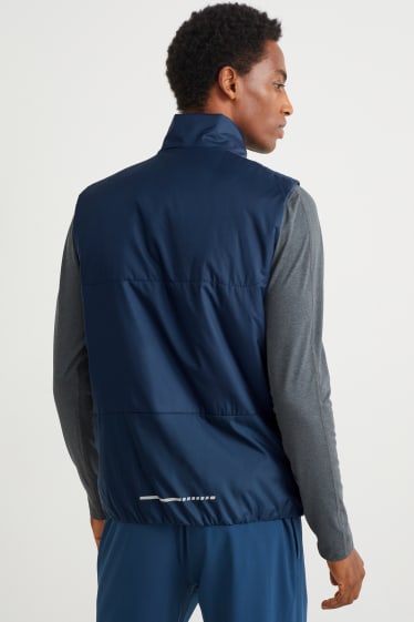 Men - Technical quilted gilet - recycled - dark blue