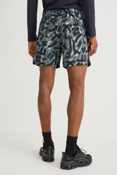 Hommes - Short de sport - gris / noir