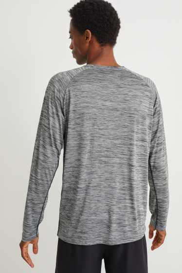 Pánské - Funkční tričko  - šedá-žíhaná