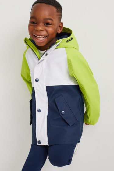 Children - Rain jacket with hood - white