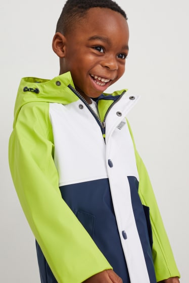 Enfants garçons - Veste de pluie à capuche - blanc