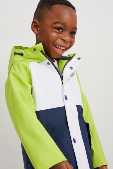 Children - Rain jacket with hood - white