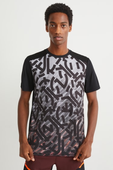 Heren - Sportshirt - zwart / wit