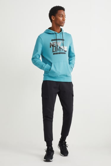 Hommes - Sweat à capuche  - turquoise