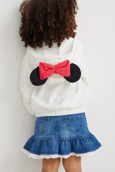 Enfants - Minnie Mouse - sweat zippé à capuche - blanc