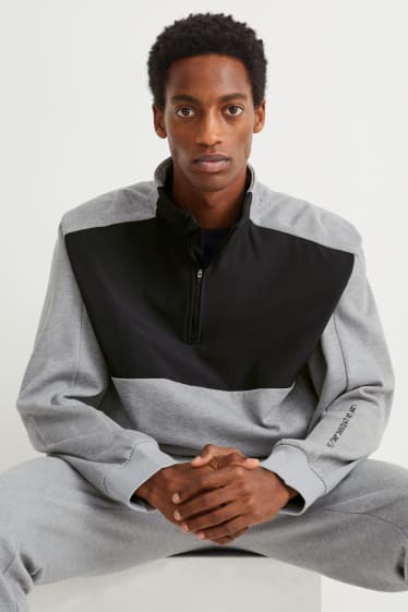 Men - Sweatshirt  - gray / black