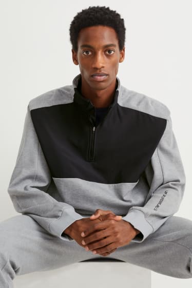 Herren - Sweatshirt - grau / schwarz