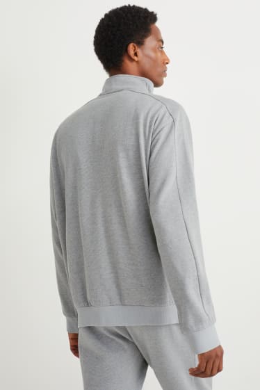 Men - Sweatshirt  - gray / black