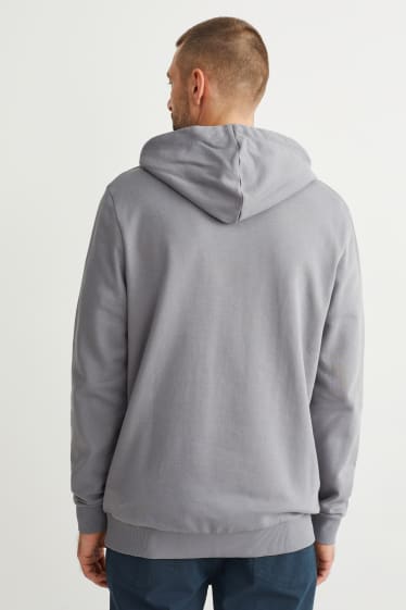 Hommes - Sweat à capuche - gris