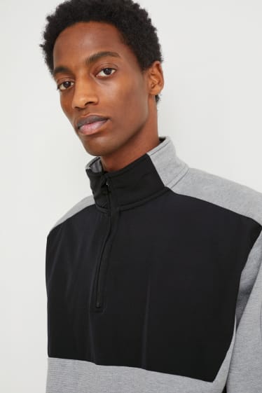 Herren - Sweatshirt - grau / schwarz
