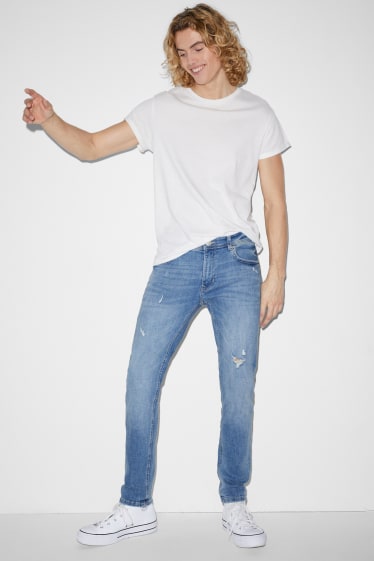 Pánské - Skinny jeans - LYCRA® - džíny - světle modré