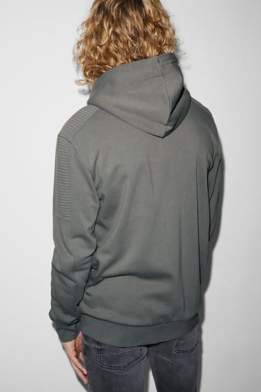 Herren - Sweatjacke mit Kapuze - grau-melange