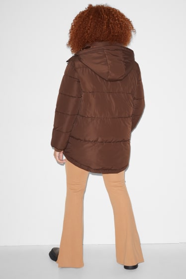 Mujer - CLOCKHOUSE - plumífero con capucha - marrón