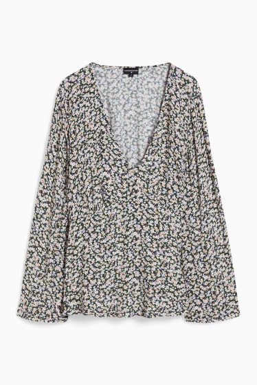 Damen - CLOCKHOUSE - Bluse - geblümt - grün