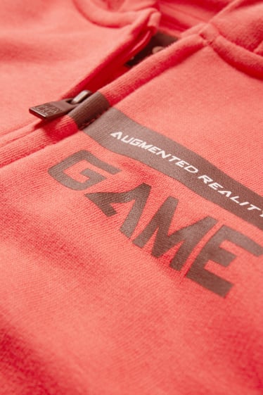 Children - Zip-through sweatshirt - augmented reality motif - red