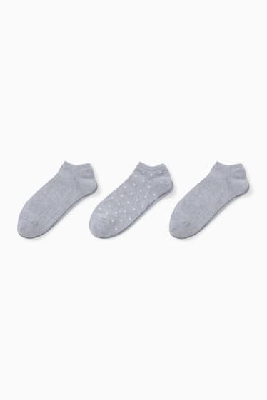 Mujer - Pack de 3 - calcetines tobilleros - gris claro