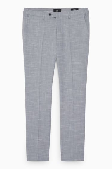 Men - Mix-and-match trousers - slim fit - stretch - LYCRA® - gray