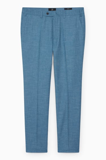 Hommes - Pantalon de costume - slim fit - stretch - LYCRA® - turquoise
