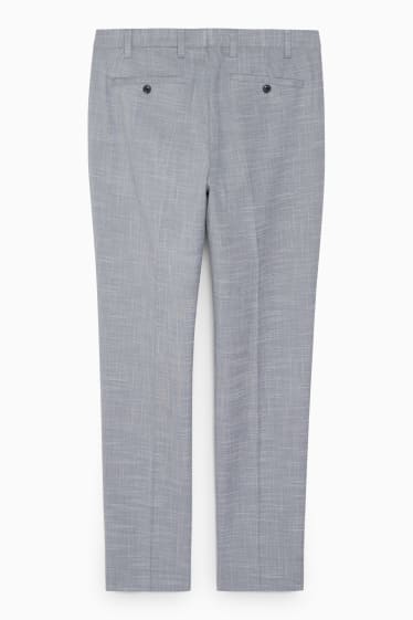 Pánské - Oblekové kalhoty - slim fit - stretch - LYCRA® - šedá