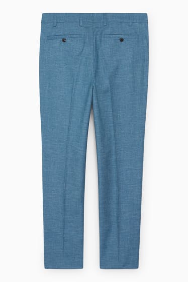 Hommes - Pantalon de costume - slim fit - stretch - LYCRA® - turquoise