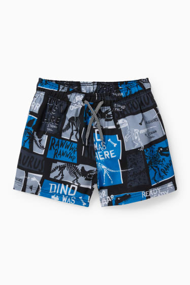 Kinder Buben - Dino - Badeshorts - dunkelblau
