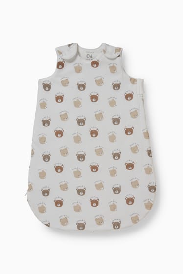 Unisex - Baby-Schlafsack - 0-6 Monate - schneeweiss