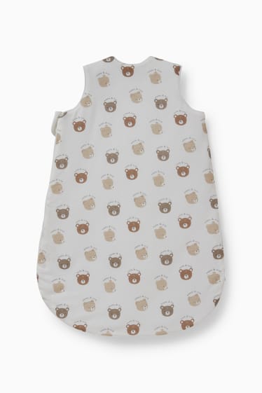 Unisex - Baby-Schlafsack - 0-6 Monate - schneeweiss