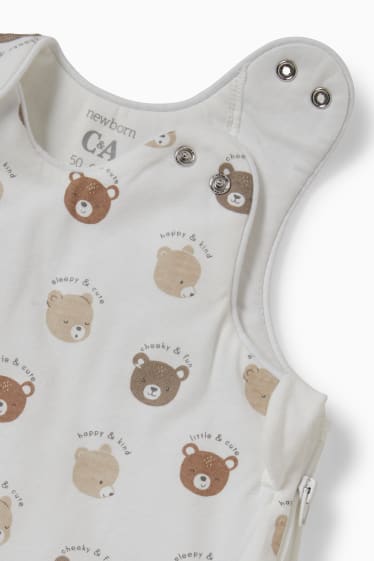Unisex - Baby-Schlafsack - 0-6 Monate - schneeweiss