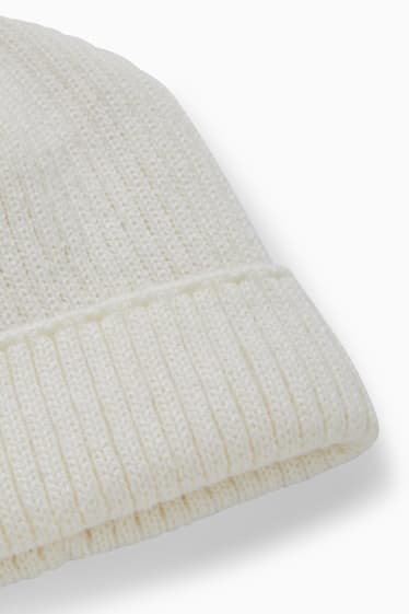 Unisex - Berretto neonati - bianco crema
