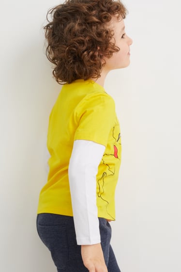 Dětské - Pokémon - tričko s dlouhým rukávem - žlutá