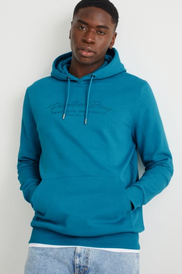 Hommes - Sweat à capuche - turquoise foncé