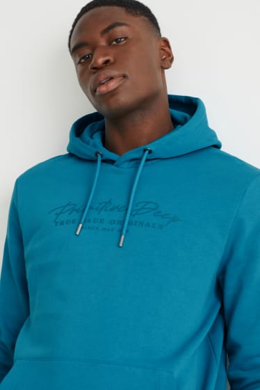 Hommes - Sweat à capuche - turquoise foncé