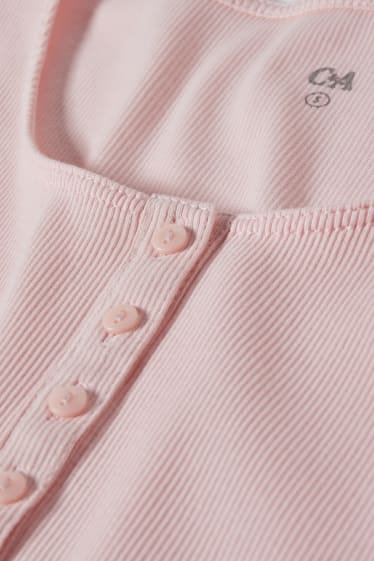 Dámské - Tričko s dlouhým rukávem basic - růžová