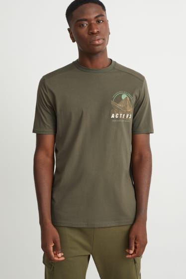 Hommes - T-shirt de sport - randonnée - kaki