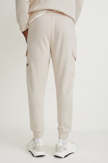 Hommes - Pantalon de jogging - beige chiné