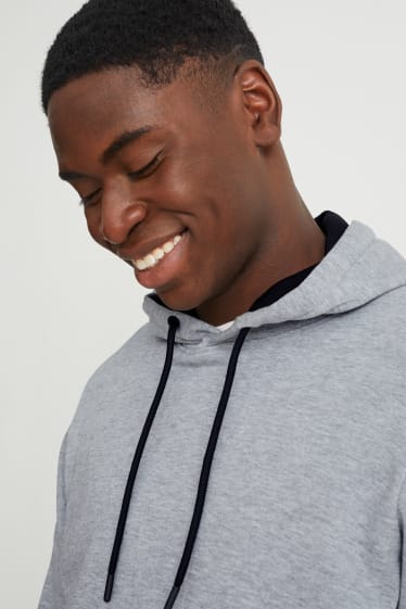 Men - Hoodie  - light gray-melange