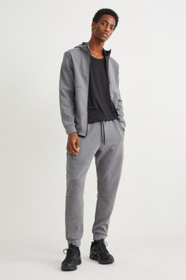 Hommes - Pantalon de jogging - fitness - gris chiné