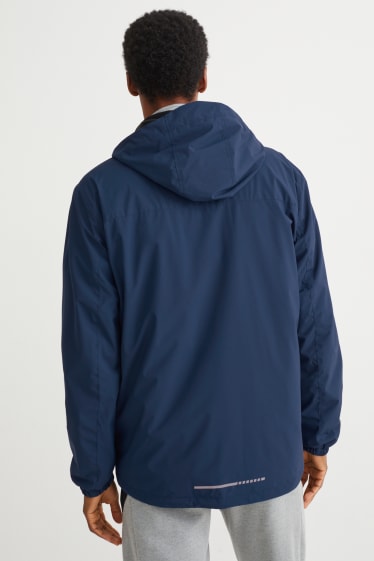 Men - Technical jacket with hood  - dark blue