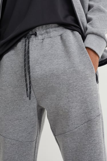 Hommes - Pantalon de jogging - fitness - gris chiné