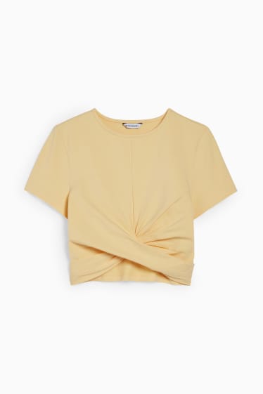 Kobiety - CLOCKHOUSE - krótki T-shirt - pomarańczowy