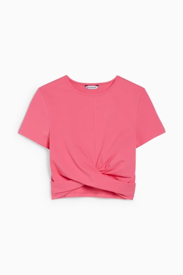 Women - CLOCKHOUSE - cropped T-shirt - pink